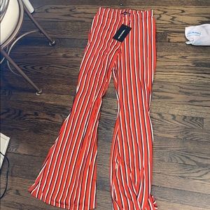Striped flare pants